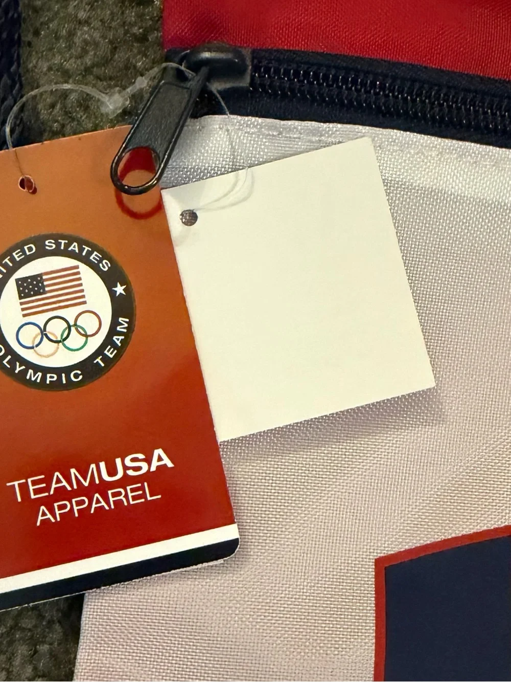 NWT Team USA Olympic Drawstring Gym Bag - Red, White & Blue, Nylon